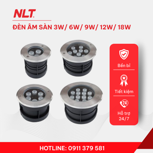 Đèn âm sàn 3W/ 6W/ 9W/ 12W/ 18W