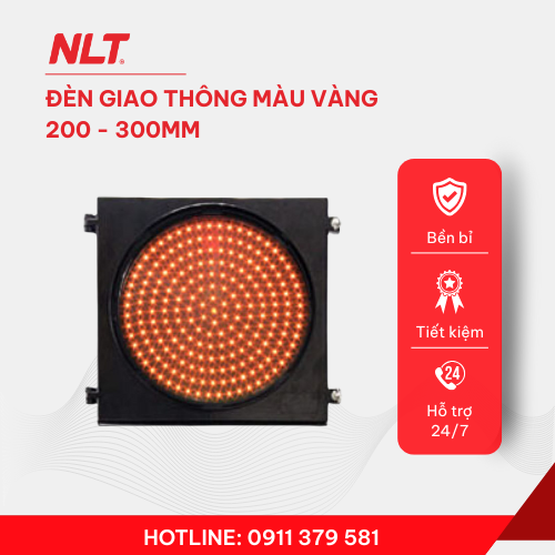 Đèn nhấp nháy màu vàng 200mm/300mm