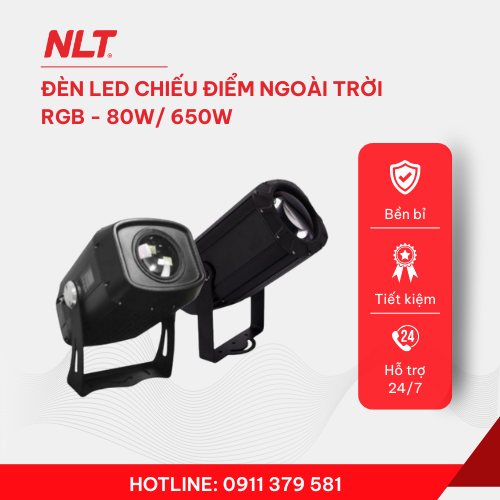 Đèn led chiếu điểm ngoài trời RGBW 80W/ 650W