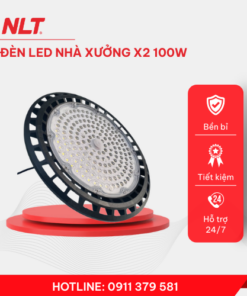 Đèn xưởng UFO nguồn tròn X2 100W