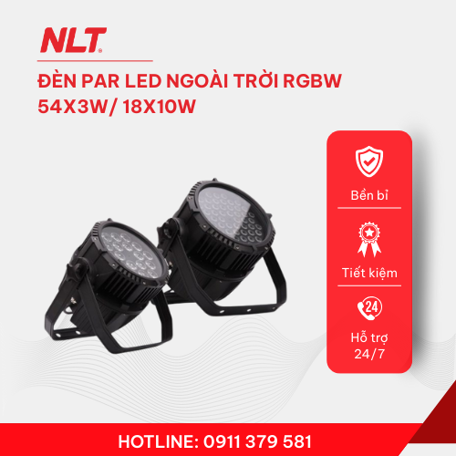Đèn Par LED ngoài trời RGB RGBW