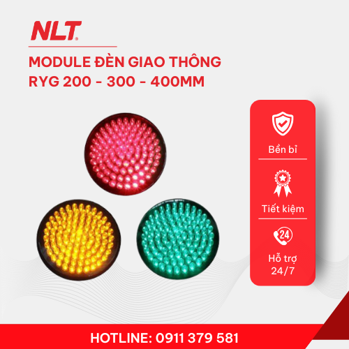 Module đèn giao thông Xanh Đỏ Vàng – 200mm/ 400mm